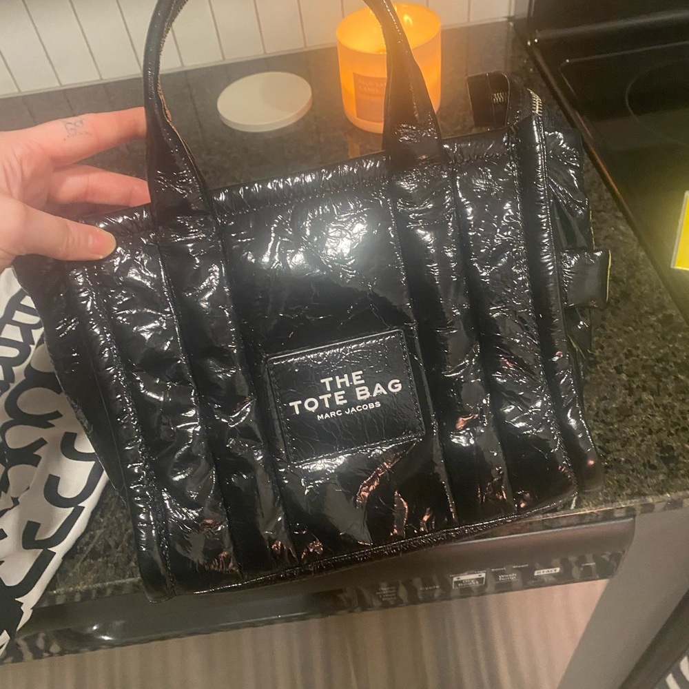 Marc Jacobs Shiny Black Tote Bag